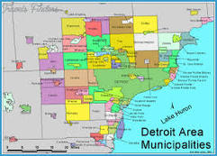 Map of Metropolitan Detroit